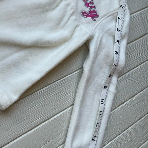 Vintage Old Navy 1/4 Zip Fleece Size 3T White pink - Picture 10 of 12